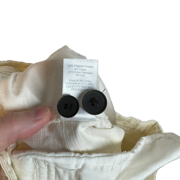 Everlane Tourist Short Cream Ecru High Rise Organic Cotton Linen 6 - Picture 7 of 8